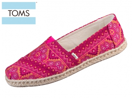 TOMS Alpargata Rope 10016245 pink floral woven 